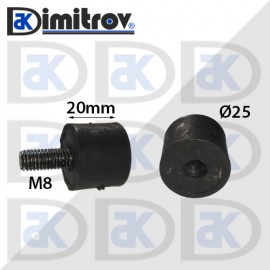 Антивибрационен тампон М 8 х Ø 25 х 20 mm